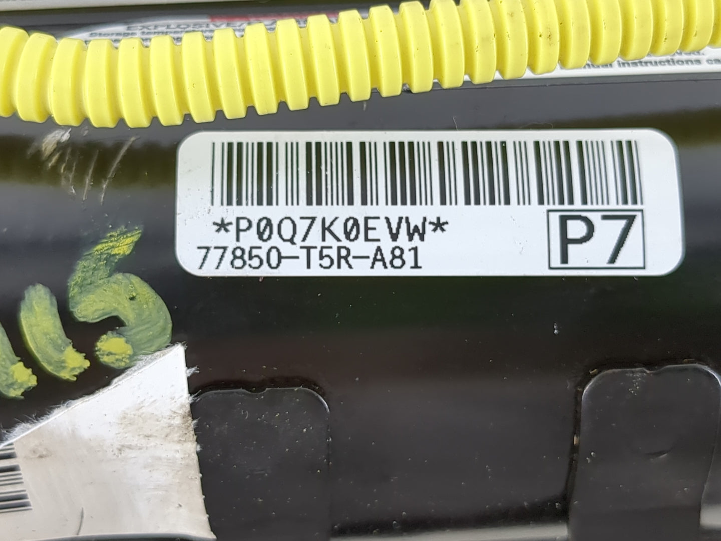 2015-2020 Honda Fit Air Bag Passenger Right Dashboard OEM P/N:77850-T5R-A81 Fits Fits 2015 2016 2017 2018 2019 2020 OEM Used
