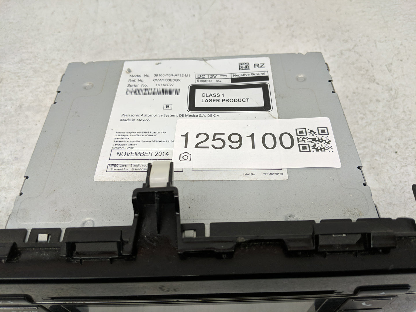 2015-2019 Honda Fit Radio AM FM Cd Player Receiver Replacement P/N:39100-T5R-A712-M1 Fits Fits 2015 2016 2017 2018 2019 OEM 