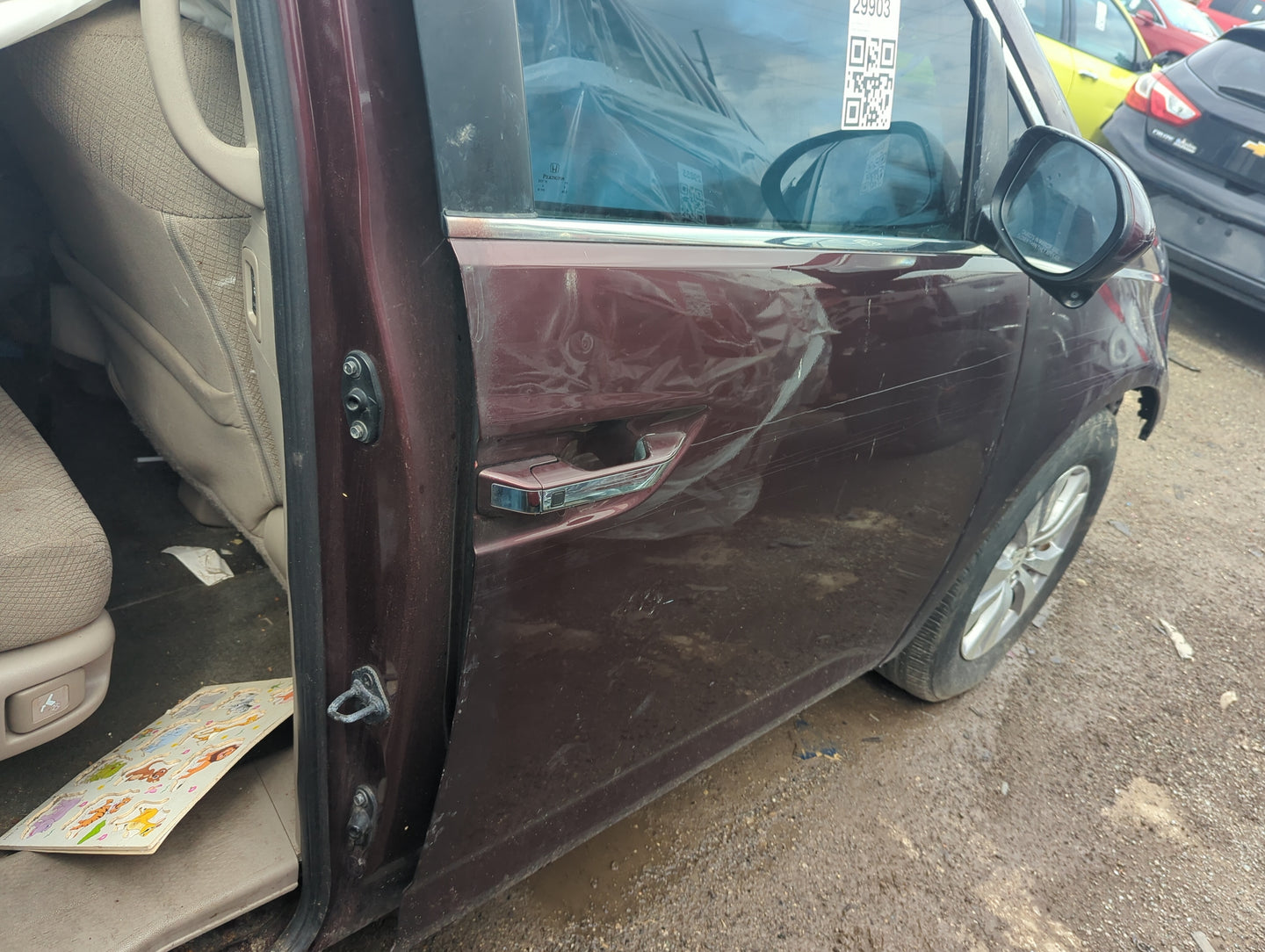 2013-2017 Honda Odyssey Passenger Front Door Oem 5005505 - Oemusedautoparts1.com
