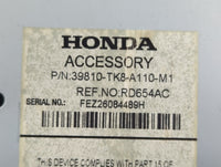 2015 Honda Odyssey Radio AM FM Cd Player Receiver Replacement P/N:39810-TKB-A110-M1 Fits OEM Used Auto Parts - Oemusedautopa