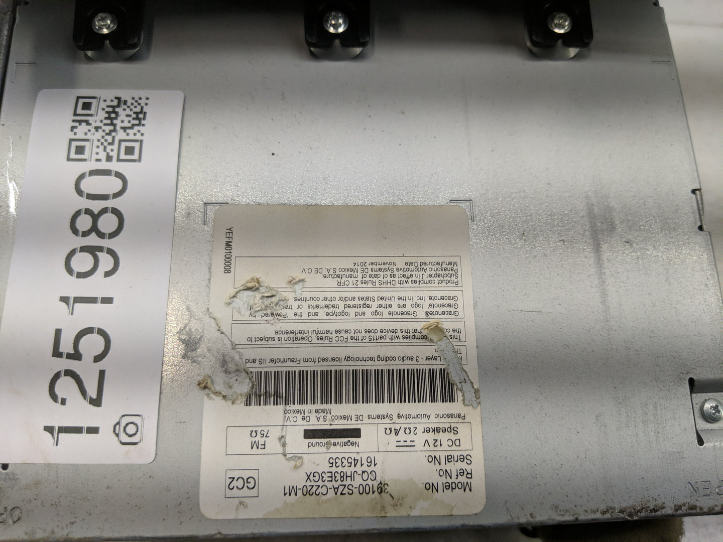 2013-2015 Honda Pilot Radio AM FM Cd Player Receiver Replacement P/N:16145335 Fits Fits 2013 2014 2015 OEM Used Auto Parts -