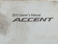2015 Hyundai Accent Owners Manual Book Guide P/N:F1R0 EU4DD OEM Used Auto Parts - Oemusedautoparts1.com