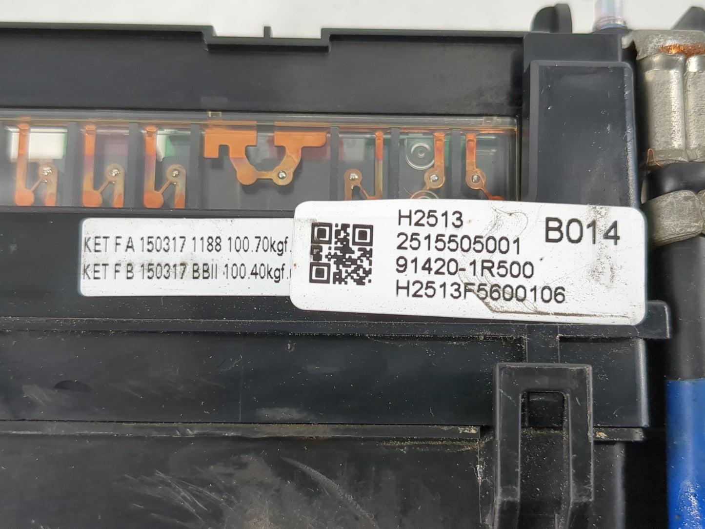2015 Hyundai Accent Fusebox Fuse Box Panel Relay Module P/N:91420-1R500 Fits OEM Used Auto Parts - Oemusedautoparts1.com