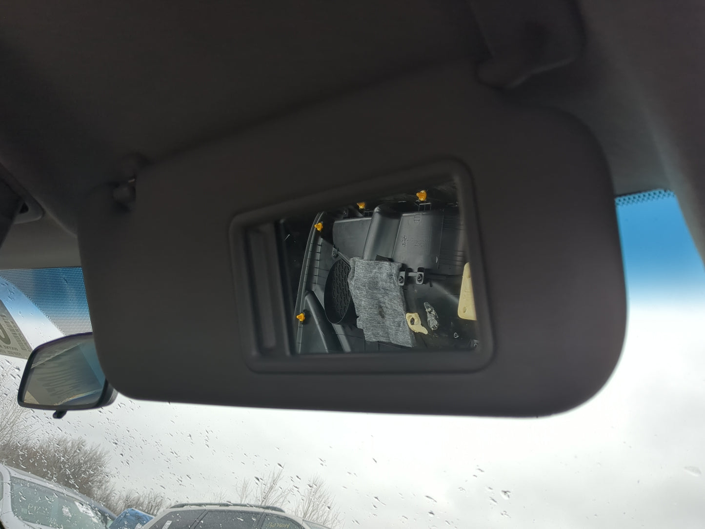 2014-2017 Hyundai Accent Sun Visor Shade Replacement Passenger Right Mirror Fits Fits 2014 2015 2016 2017 OEM Used Auto Part
