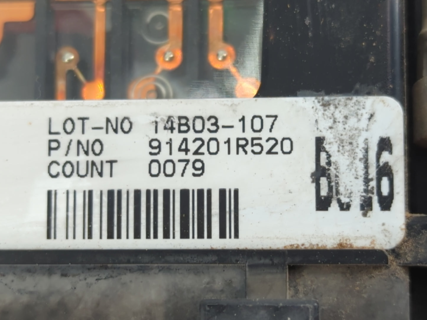 2015-2017 Hyundai Accent Fusebox Fuse Box Panel Relay Module P/N:914201R520 Fits Fits 2015 2016 2017 OEM Used Auto Parts - O
