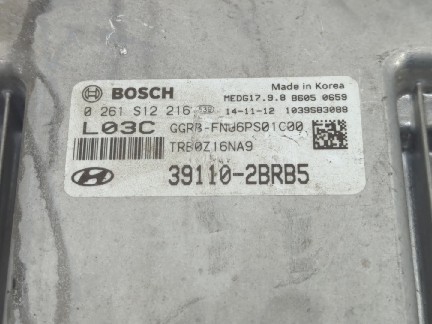 2015-2017 Hyundai Accent PCM Engine Control Computer ECU ECM PCU OEM P/N:39110-2BRB5 Fits Fits 2015 2016 2017 OEM Used Auto 
