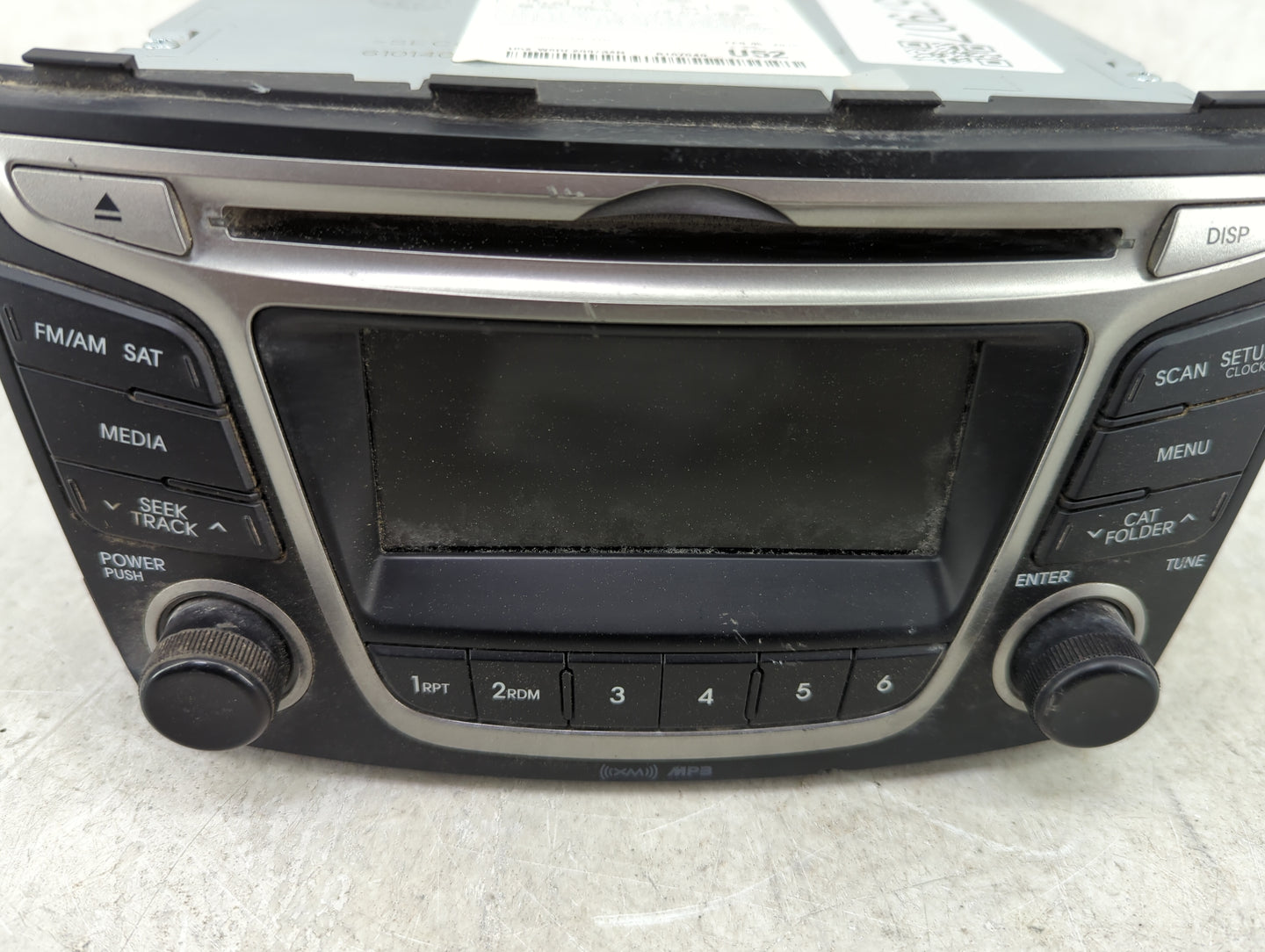 2015 Hyundai Accent Radio AM FM Cd Player Receiver Replacement P/N:96170-1R111RDR AC180SBAN, AC180SBANNRDR Fits OEM Used Aut