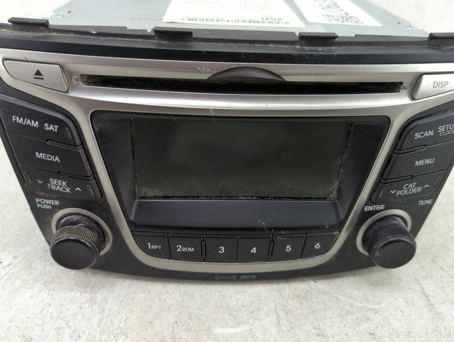 2015 Hyundai Accent Radio AM FM Cd Player Receiver Replacement P/N:96170-1R111RDR AC180SBAN, AC180SBANNRDR Fits OEM Used Aut