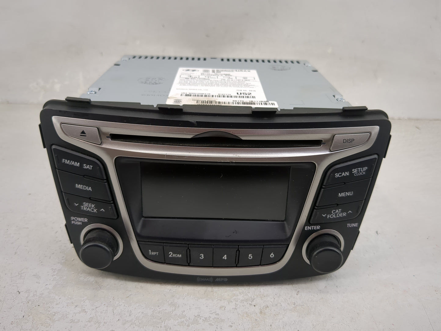 2015 Hyundai Accent Radio AM FM Cd Player Receiver Replacement P/N:961701R111RDR AC180SBAN Fits OEM Used Auto Parts - Oemuse