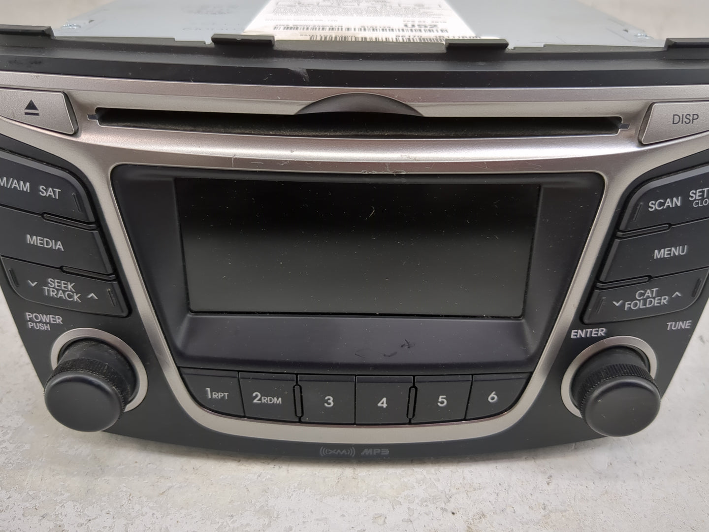 2015 Hyundai Accent Radio AM FM Cd Player Receiver Replacement P/N:961701R111RDR AC180SBAN Fits OEM Used Auto Parts - Oemuse