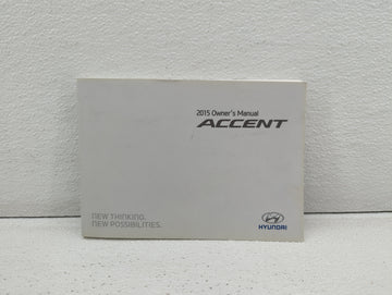 2015 Hyundai Accent Owners Manual Book Guide OEM Used Auto Parts - Oemusedautoparts1.com