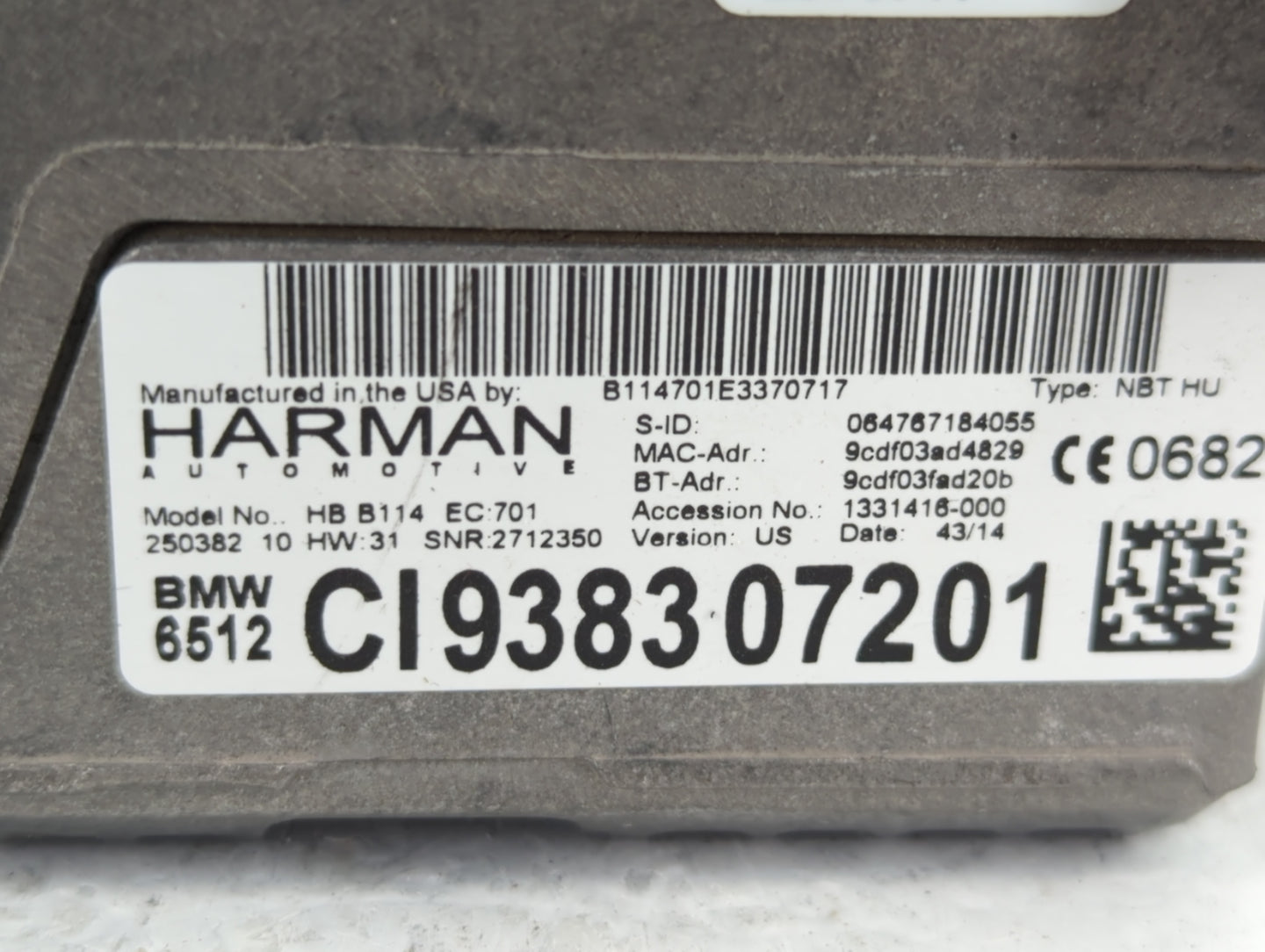 2015 Hyundai Accent Radio AM FM Cd Player Receiver Replacement P/N:CI938307201 Fits OEM Used Auto Parts - Oemusedautoparts1.