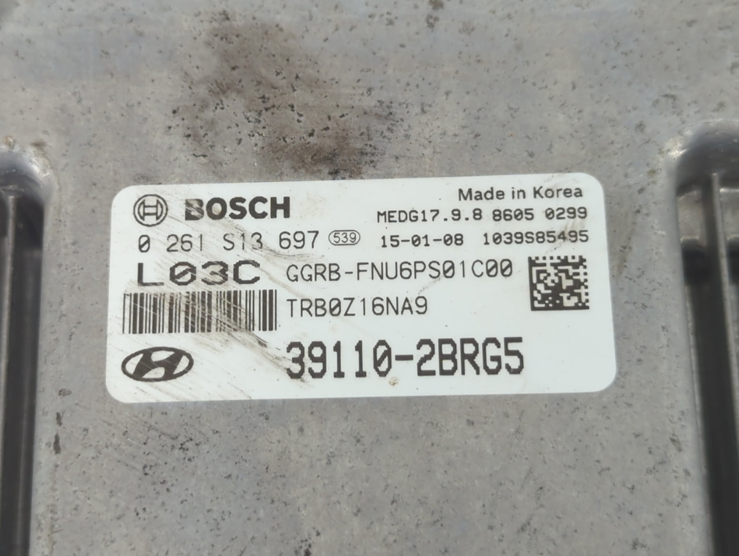 2015-2017 Hyundai Accent PCM Engine Control Computer ECU ECM PCU OEM P/N:0 261 S13 697 39110-2BRG5 Fits Fits 2015 2016 2017 