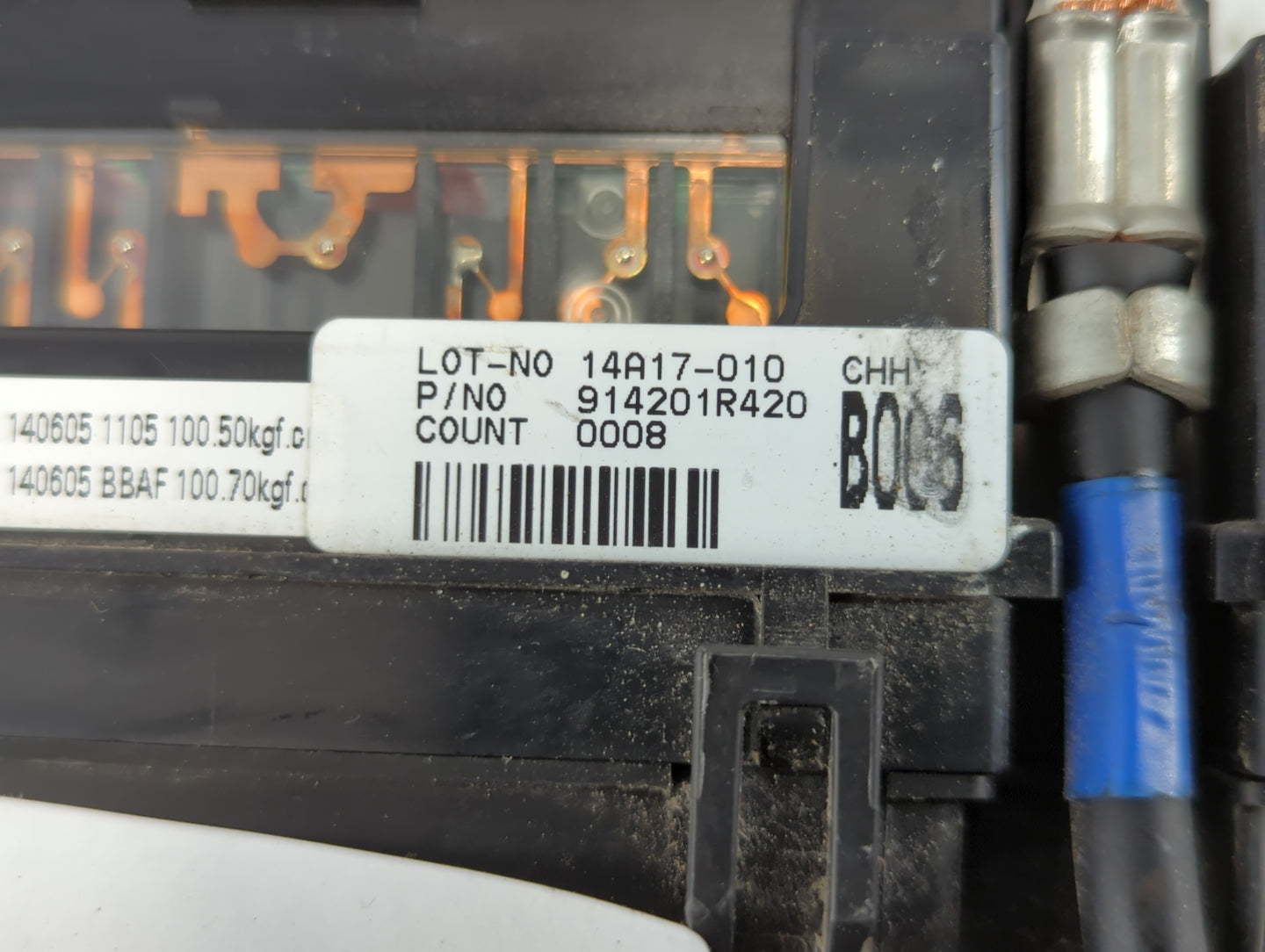 2015-2017 Hyundai Accent Fusebox Fuse Box Panel Relay Module P/N:914201R420 Fits Fits 2015 2016 2017 OEM Used Auto Parts - O