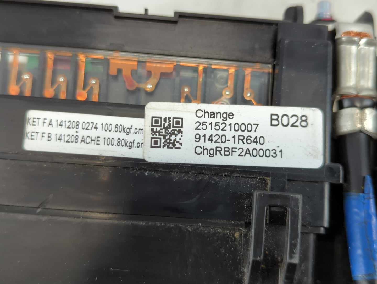 2015-2017 Hyundai Accent Fusebox Fuse Box Panel Relay Module P/N:2515210007 91420-1R640 Fits Fits 2015 2016 2017 OEM Used Au