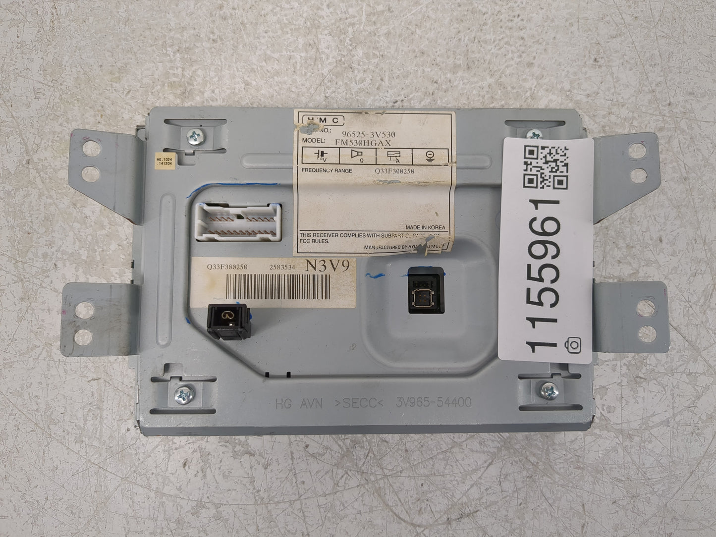 2015-2017 Hyundai Azera Radio AM FM Cd Player Receiver Replacement P/N:96525-3V530 Fits Fits 2015 2016 2017 OEM Used Auto Pa