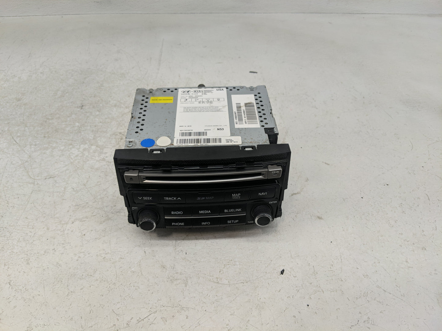 2015 Hyundai Azera Radio AM FM Cd Player Receiver Replacement P/N:96560-3V530VD4 Fits OEM Used Auto Parts - Oemusedautoparts