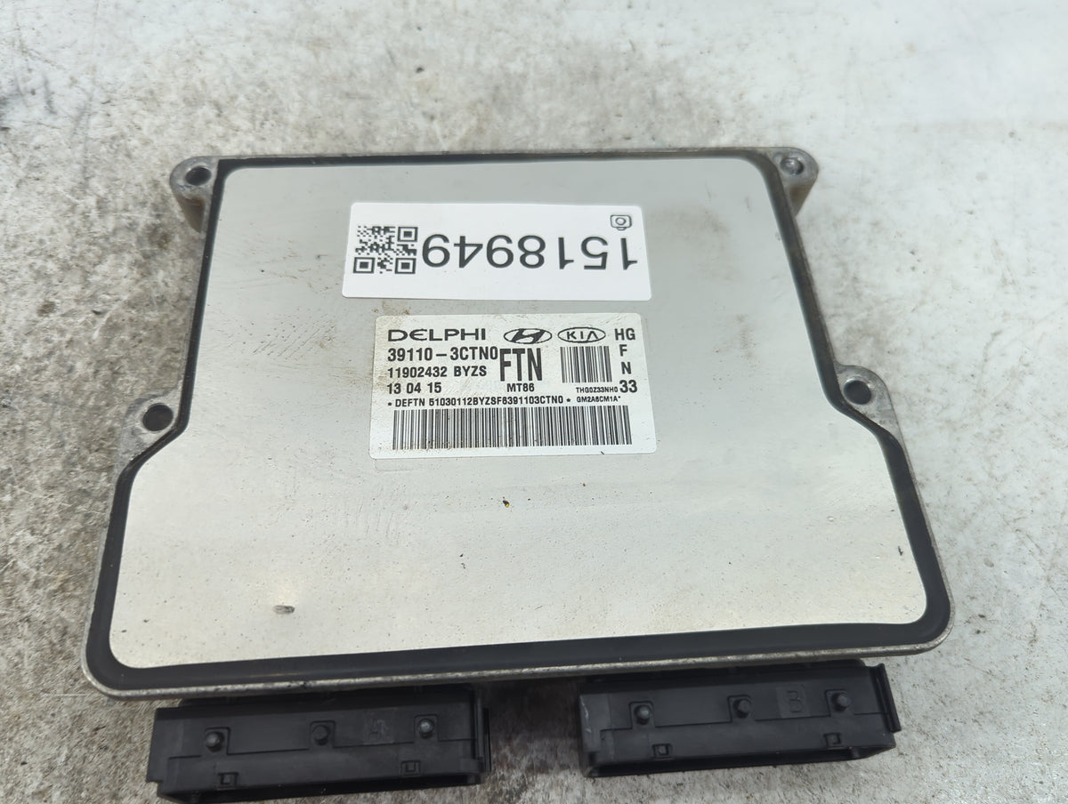 2015-2017 Hyundai Azera PCM Engine Control Computer ECU ECM PCU OEM P/N:39110-3CTN0 Fits 2015 2016 2017 OEM Used Auto Parts 