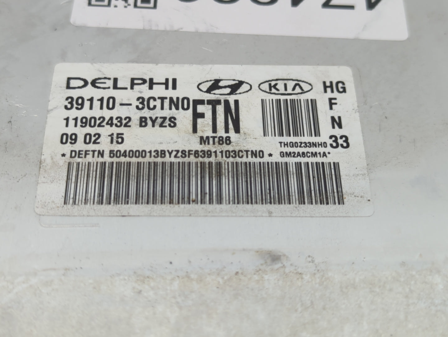 2015-2017 Hyundai Azera PCM Engine Control Computer ECU ECM PCU OEM P/N:39110-3CTN2 39110-3CTN1 Fits Fits 2015 2016 2017 OEM