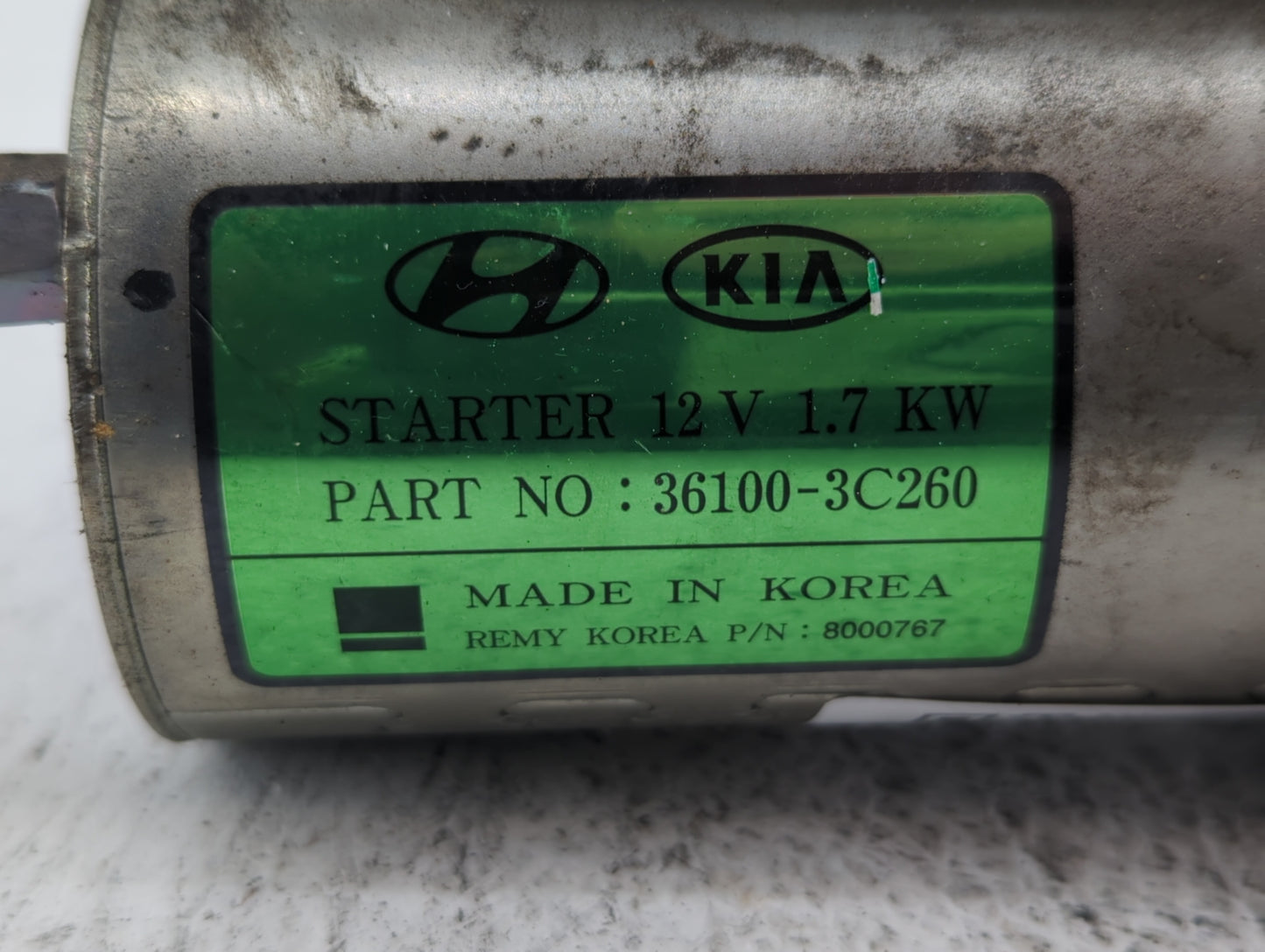 2015-2017 Hyundai Azera Car Starter Motor Solenoid OEM P/N:36100-3C260 Fits Fits 2015 2016 2017 2018 2019 2020 OEM Used Auto