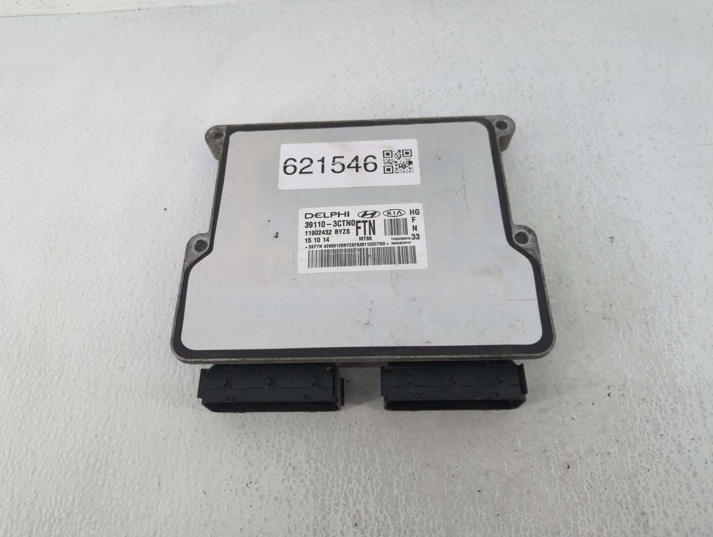 2015-2017 Hyundai Azera PCM Engine Control Computer ECU ECM PCU OEM P/N:39110-3CTN0 Fits Fits 2015 2016 2017 OEM Used Auto P