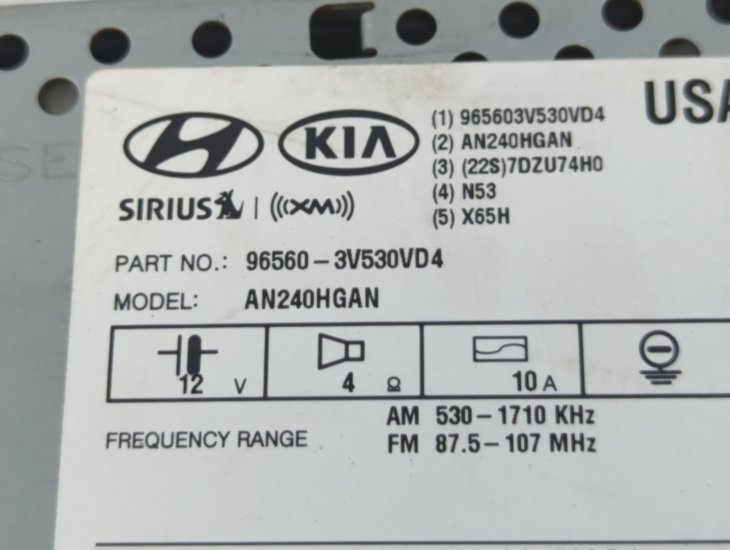 2015-2017 Hyundai Azera Am Fm Cd Player Radio Receiver - Oemusedautoparts1.com
