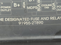 2015-2016 Hyundai Azera Fusebox Fuse Box Panel Relay Module P/N:91955-2T890 Fits Fits 2015 2016 OEM Used Auto Parts - Oemuse