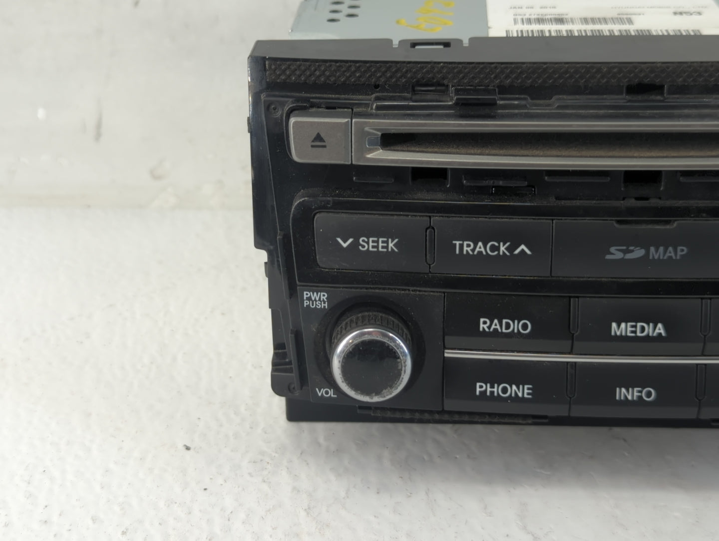 2015-2017 Hyundai Azera Radio AM FM Cd Player Receiver Replacement P/N:96560-3V530VD4 Fits Fits 2015 2016 2017 OEM Used Auto