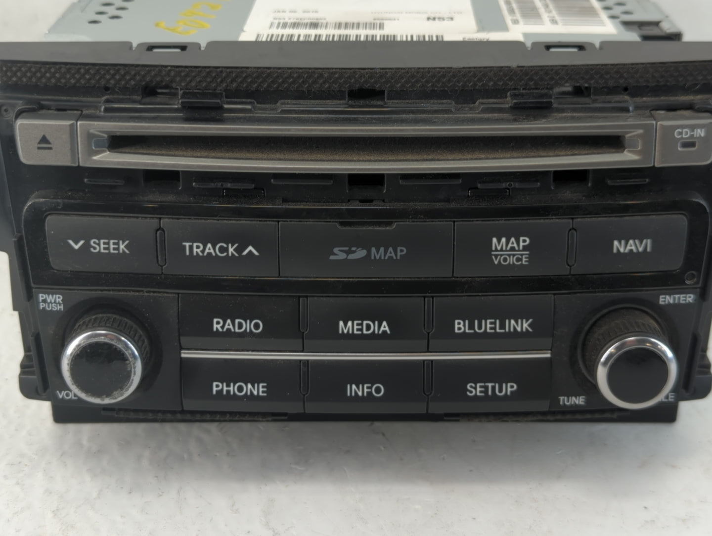 2015-2017 Hyundai Azera Radio AM FM Cd Player Receiver Replacement P/N:96560-3V530VD4 Fits Fits 2015 2016 2017 OEM Used Auto