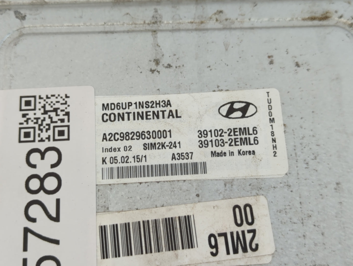 2014-2016 Hyundai Elantra PCM Engine Control Computer ECU ECM PCU OEM P/N:39102-2EML6 Fits Fits 2014 2015 2016 OEM Used Auto