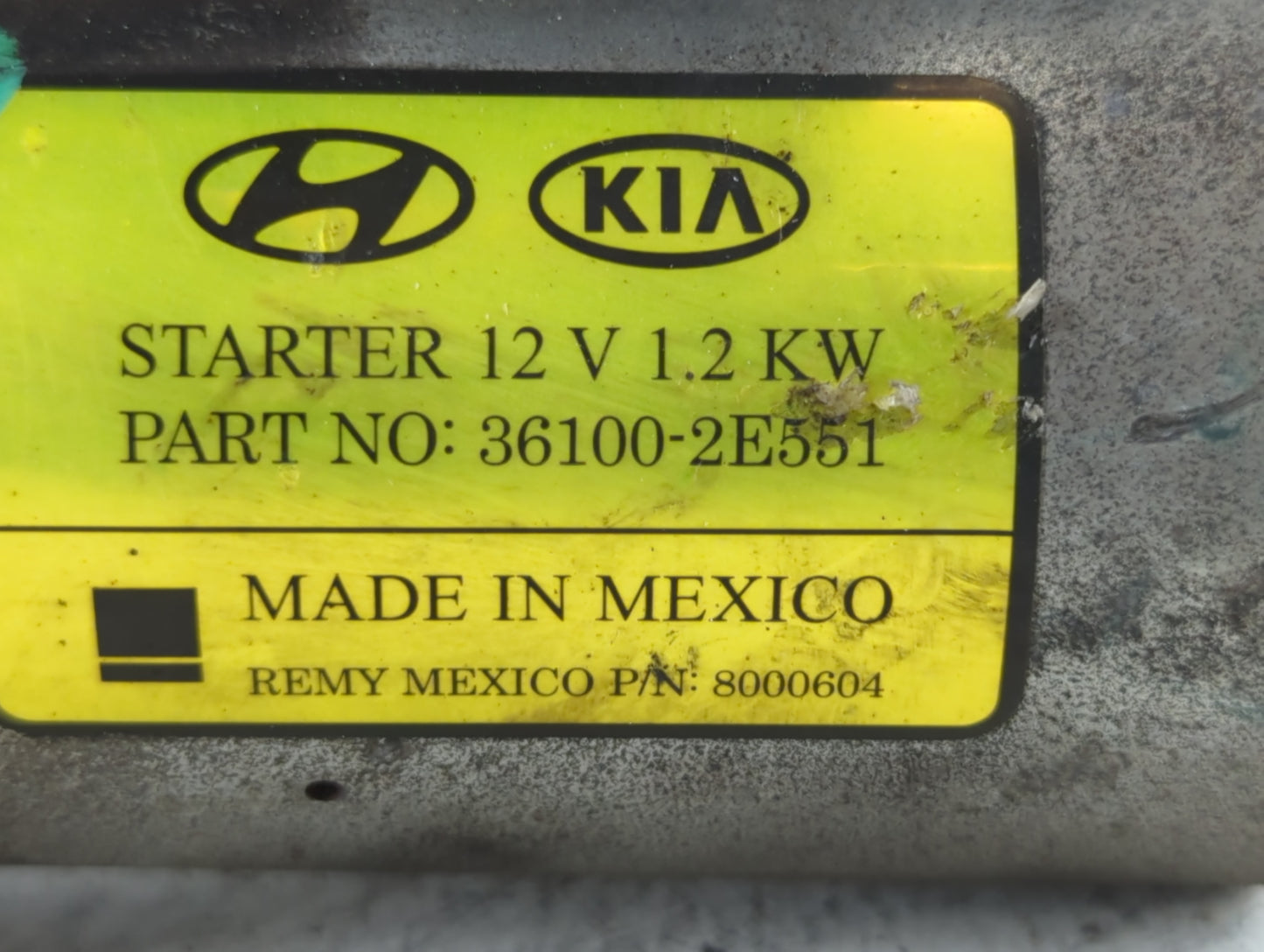 2014-2020 Hyundai Elantra Car Starter Motor Solenoid OEM P/N:8000604 36100-2E551 Fits Fits 2014 2015 2016 2017 2018 2019 202