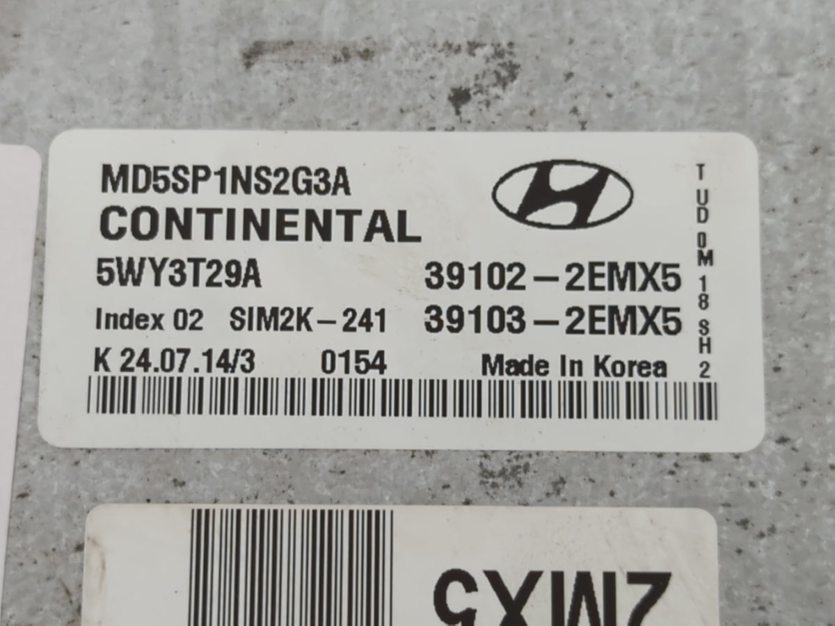 2014-2016 Hyundai Elantra PCM Engine Control Computer ECU ECM PCU OEM P/N:39103-2EMX5 39102-2EMX5 Fits 2014 2015 2016 OEM Us
