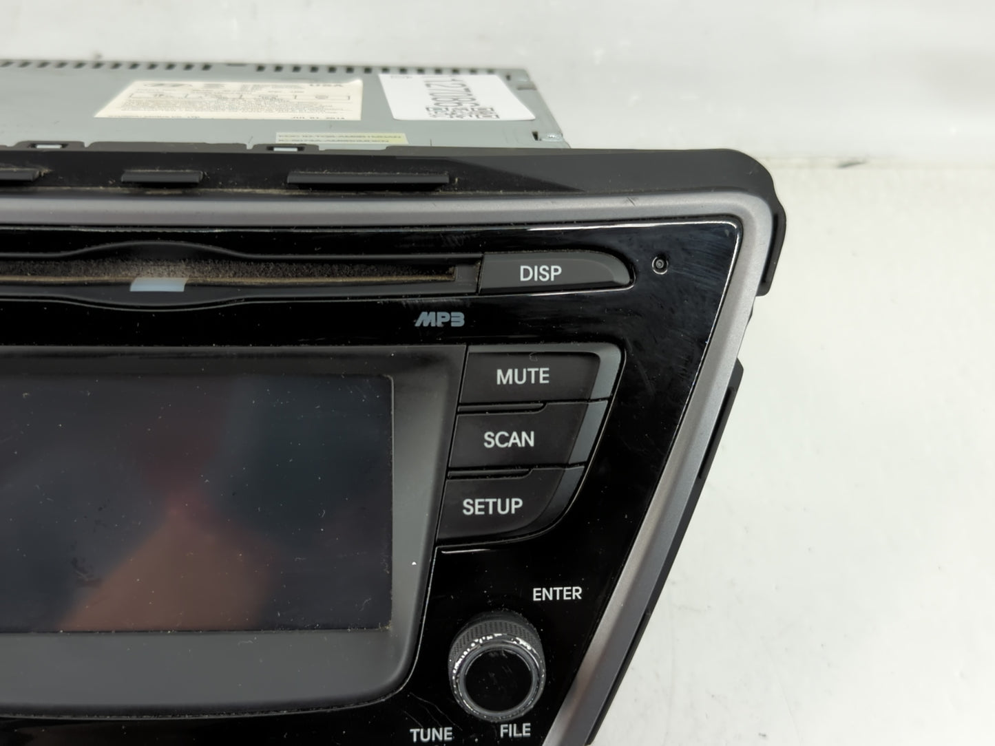 2014-2016 Hyundai Elantra Radio AM FM Cd Player Receiver Replacement P/N:96180-3X175GU Fits Fits 2014 2015 2016 OEM Used Aut