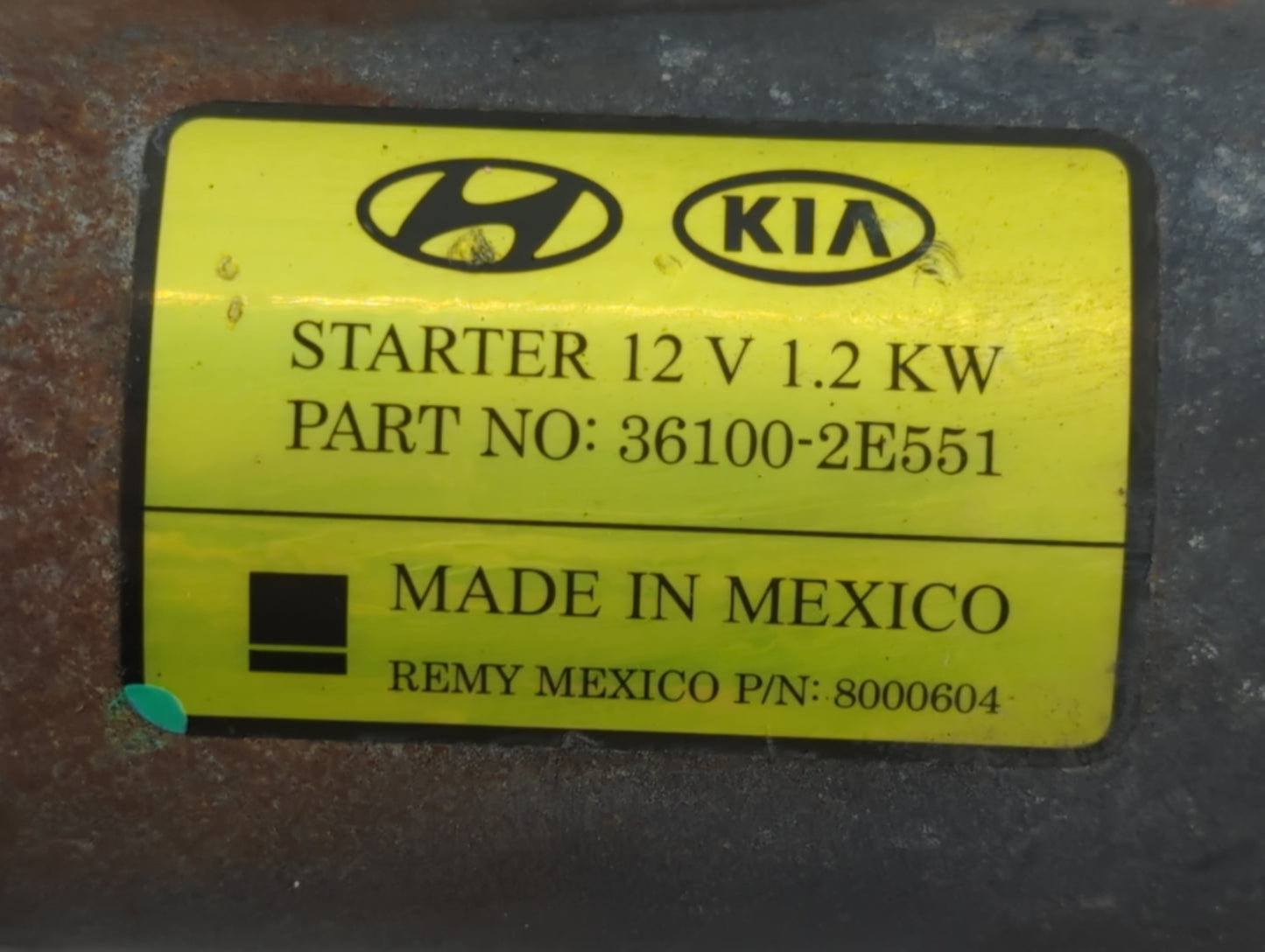 2014-2020 Hyundai Elantra Car Starter Motor Solenoid OEM P/N:36100-2E551 Fits Fits 2014 2015 2016 2017 2018 2019 2020 OEM Us