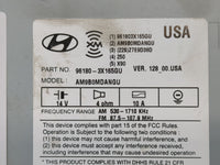 2014-2016 Hyundai Elantra Radio AM FM Cd Player Receiver Replacement P/N:96180-3X165GU Fits Fits 2014 2015 2016 OEM Used Aut