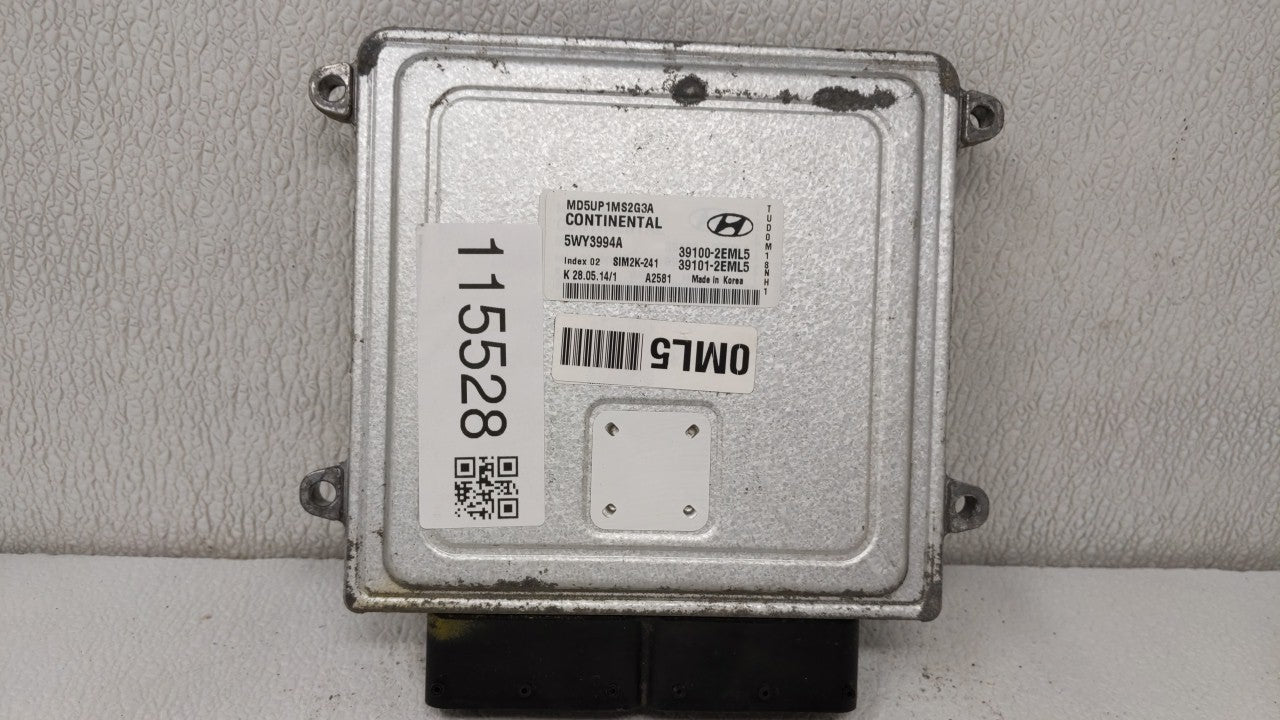 2014-2016 Hyundai Elantra PCM Engine Control Computer ECU ECM PCU OEM P/N:39133-2EGE0 39102-2EML6 Fits Fits 2014 2015 2016 O