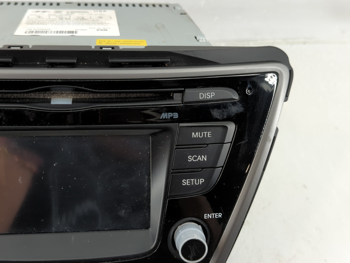 2014-2016 Hyundai Elantra Radio AM FM Cd Player Receiver Replacement P/N:96180-3X165GU Fits Fits 2014 2015 2016 OEM Used Aut