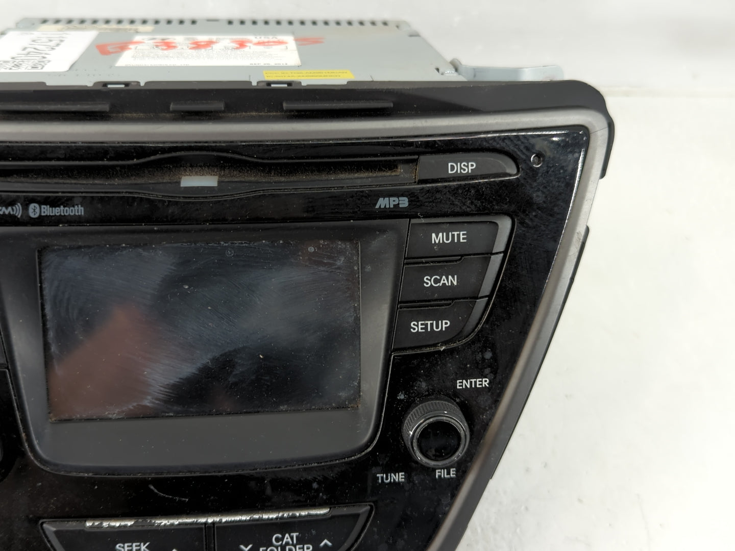 2014-2016 Hyundai Elantra Radio AM FM Cd Player Receiver Replacement P/N:96180-3X165GU Fits Fits 2014 2015 2016 OEM Used Aut