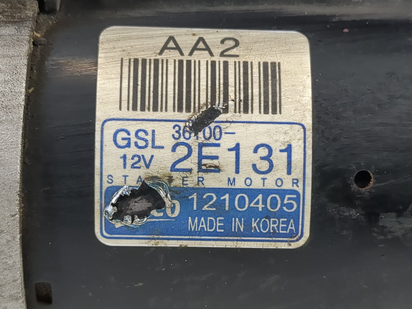 2014-2016 Hyundai Elantra Car Starter Motor Solenoid OEM P/N:36100-2E131 Fits Fits 2014 2015 2016 OEM Used Auto Parts - Oemu