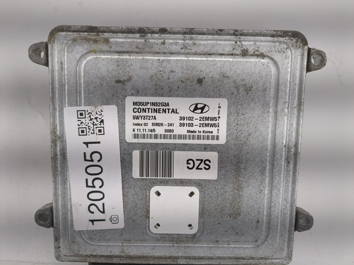 2014-2016 Hyundai Elantra PCM Engine Control Computer ECU ECM PCU OEM P/N:39102-2EMW5 Fits Fits 2014 2015 2016 OEM Used Auto