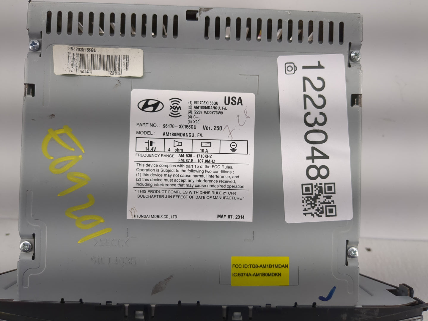 2014-2016 Hyundai Elantra Radio AM FM Cd Player Receiver Replacement P/N:96170-3X156GU Fits Fits 2014 2015 2016 OEM Used Aut