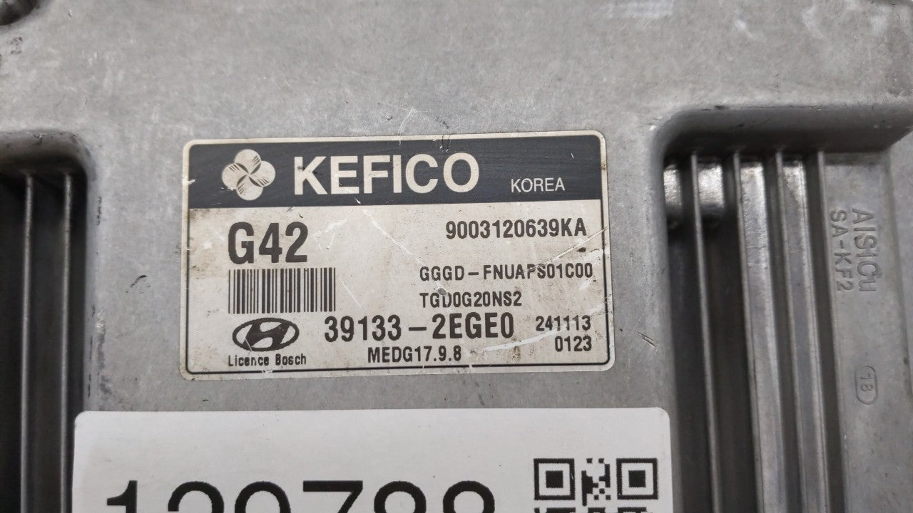 2015 Hyundai Elantra PCM Engine Control Computer ECU ECM PCU OEM P/N:39193-2EGE0 Fits OEM Used Auto Parts - Oemusedautoparts