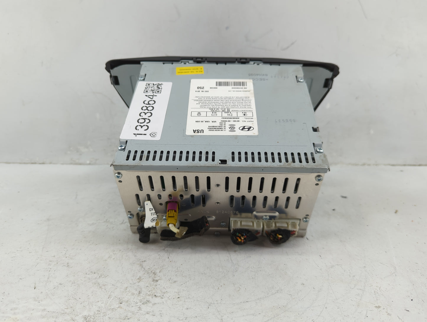 2014-2016 Hyundai Elantra Radio AM FM Cd Player Receiver Replacement P/N:96180-3X165G Fits Fits 2014 2015 2016 OEM Used Auto