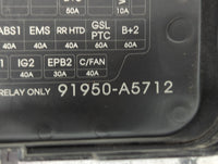2015 Hyundai Elantra Fusebox Fuse Box Panel Relay Module P/N:91950-A5712 18790-01316, 91957-3X140 Fits OEM Used Auto Parts -