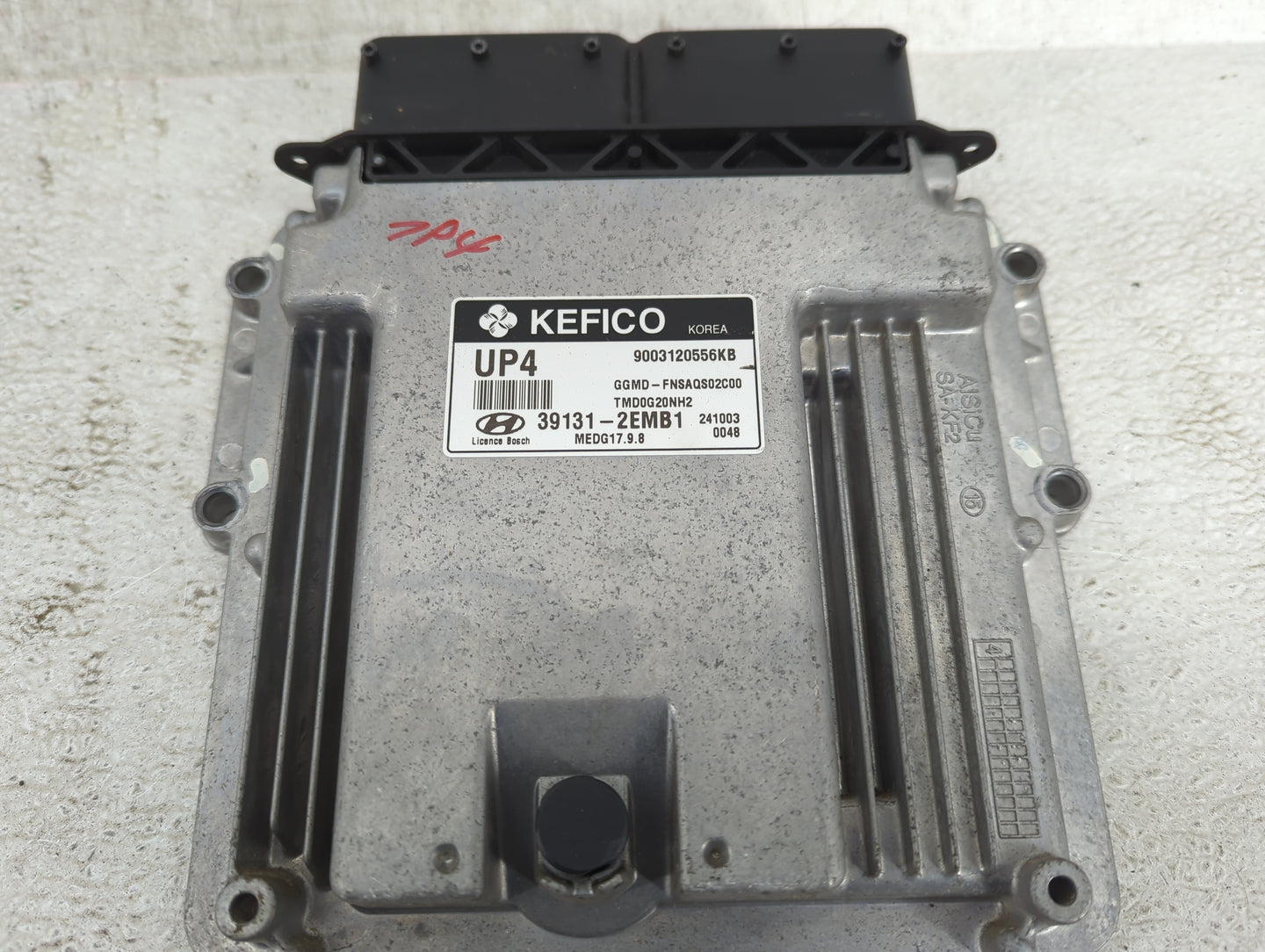 2015 Hyundai Elantra PCM Engine Control Computer ECU ECM PCU OEM P/N:39131-2EMB1 9003120556KB, MEDG17.9.8 Fits Fits 2014 OEM