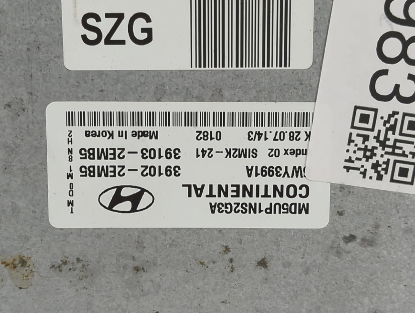 2015 Hyundai Elantra PCM Engine Control Computer ECU ECM PCU OEM Fits OEM Used Auto Parts - Oemusedautoparts1.com
