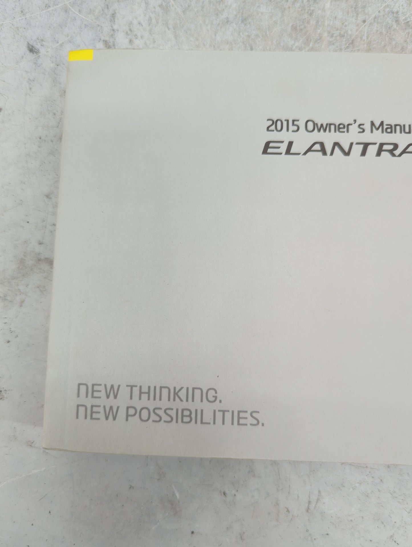 2015 Hyundai Elantra Owners Manual Book Guide P/N:F3XO-EU40E OEM Used Auto Parts - Oemusedautoparts1.com