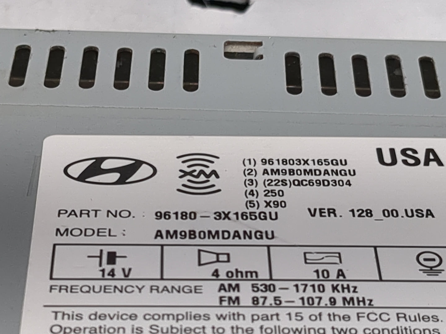 2014-2016 Hyundai Elantra Radio AM FM Cd Player Receiver Replacement P/N:961803X165GU AM9B0MDANGU Fits Fits 2014 2015 2016 O