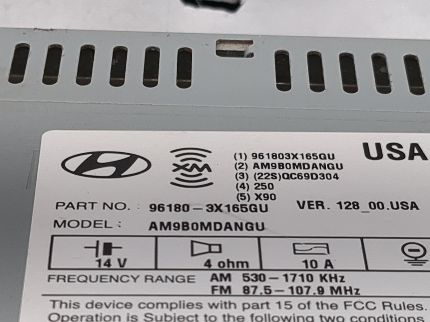 2014-2016 Hyundai Elantra Radio AM FM Cd Player Receiver Replacement P/N:961803X165GU AM9B0MDANGU Fits Fits 2014 2015 2016 O
