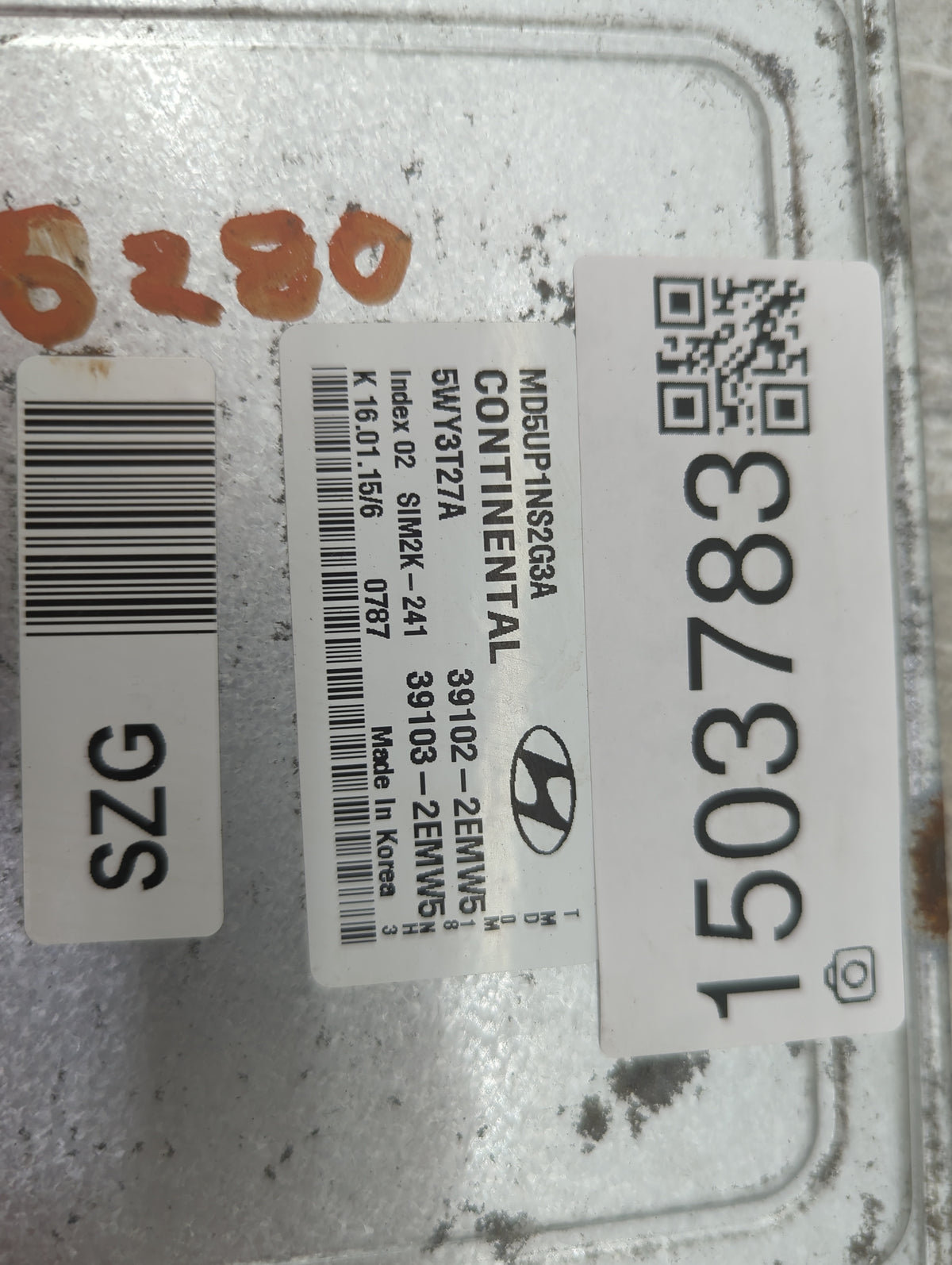 2014-2016 Hyundai Elantra PCM Engine Control Computer ECU ECM PCU OEM P/N:MD5UP1NS2G3A 5WY3T27A Fits Fits 2014 2015 2016 OEM